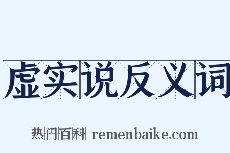 虚实说反义词是什么意思的图片
